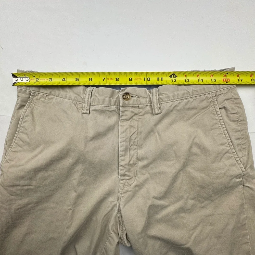 Polo Ralph Lauren Chino Pants 33/32 Khaki Stretch Straight Fit Classic Prep Tan
